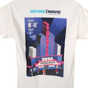 2024 CinemaCon T Shirt Mens Size Medium White Film Movies Las Vegas Caesars